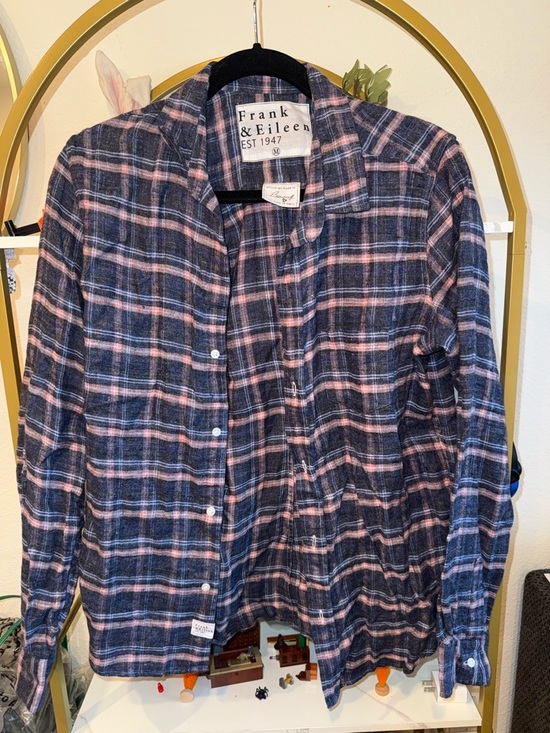 Frank & Eileen Tops - Frank & Eileen Blue and Pink Plaid Shirt